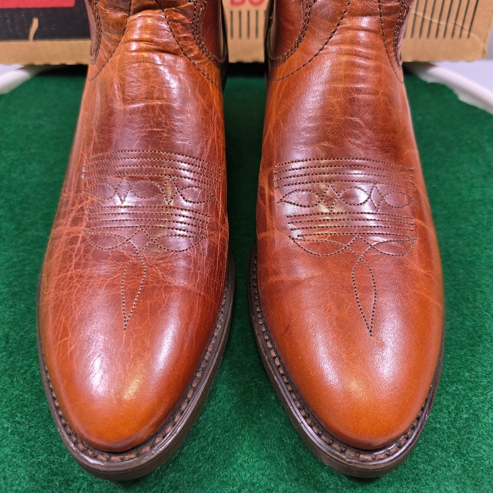 Laredo Mens Leather Western Cowboy Boots Mens 7.5D Tan
028-02589 Made in USA NWT